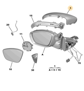 Pokrycie lusterka zewnętrznego Mokka 2021