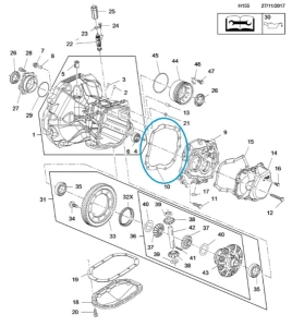 Uszczelka obudowy skrzyni Mokka/Mokka X