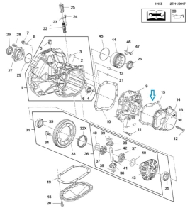Uszczelka obudowy skrzyni Mokka/Mokka X