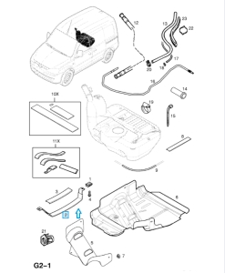 Taśma mocująca zbiornik paliwa Combo C/Corsa C