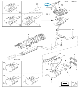 Zewn. osłona termiczna tłumika dźwięku Insignia A