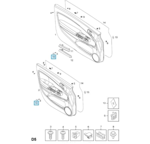 Zaślepka śruby boczka drzwi Corsa D