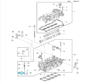 Zawór ssący Insignia A B20DTH