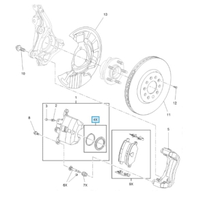 uszczelka tłoczka zacisku przód opel insignia b