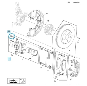 Śruba prowadnicy zacisku hamulcowego Astra J