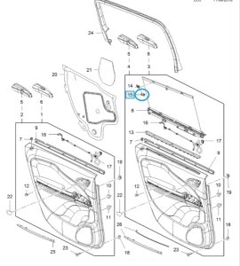Ustalacz haka zasłony przeciwsłonecznej Zafira B