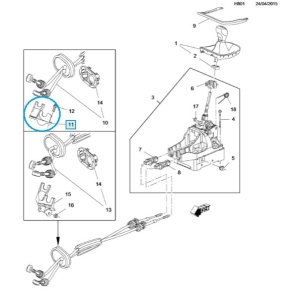 Uchwyt linek zmiany biegów Insignia A