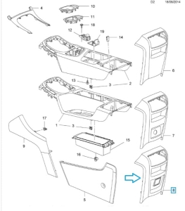 Tylne pokrycie środkowego tunelu Insignia A