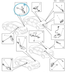 Wzmacniacz antenowy na szybie Astra K Kombi