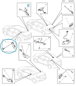 Wzmacniacz antenowy na szybie Astra K Kombi 