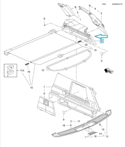 Wykończenie boczne przedziału bagażnika Insignia A