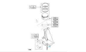 śruba  korbowodu opel astra h z20let