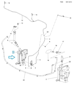 Zbiornik spryskiwacza Mokka X