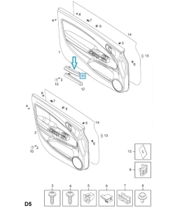 Przesłona klamki wewn. Corsa D