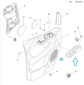 Uchwyt klamki wewnętrznej Vivaro B