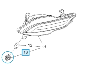 Oprawka żarówki światła przeciwmgielnego  Mokka X