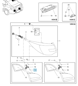 Żarówka światła wstecznego Astra J