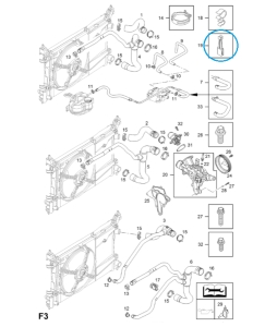 Element mocujący chłodnicy do węża Corsa D