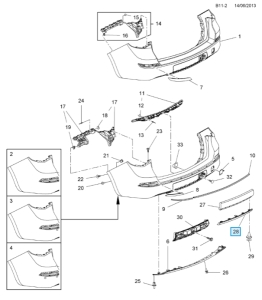 Pokrycie dolne do systemu flexfix Opel Astra J