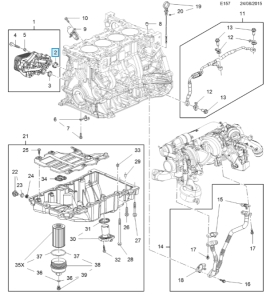 Uszczelka chłodnicy oleju Astra K 1.6D