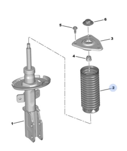osłona kurzowa amortyzatora przód peugeot
