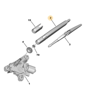ramię wycieraczki szyby tył peugeot 208 od 2019r.