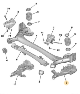 osłona lewa belki tył opel mokka od 2021r.