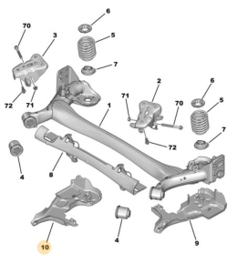 osłona prawa belki tył opel mokka od 2021r. 
