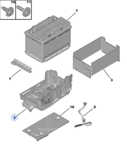 podstawa akumulatora opel mokka od 2021r. ; corsa f