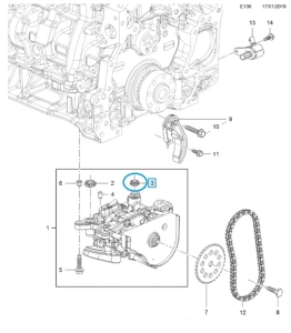 Uszczelka pompy oleju 20mm Astra K