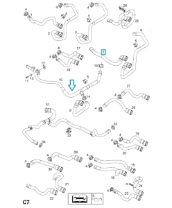Przewód nagrzewnicy wylotowy Corsa D