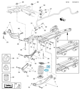 Tylna sprężyna zawieszenia Insignia A