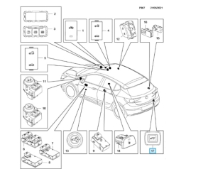 przełącznik zamykania klapy tył astra k kombi