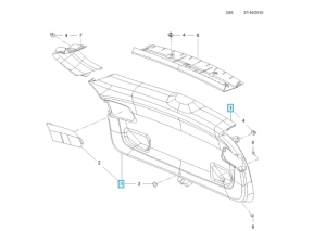 wykończenie klapy tył astra k kombi