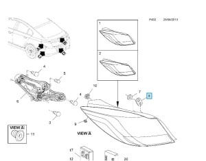 uszczelka lampy tył insignia a 
