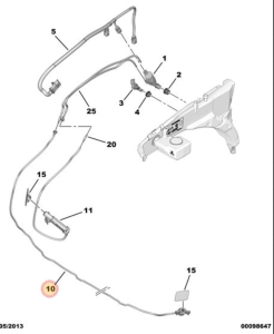 dysza spryskiwacza reflektora peugeot 308