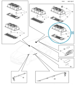 Światło sufitowe tylne Astra K