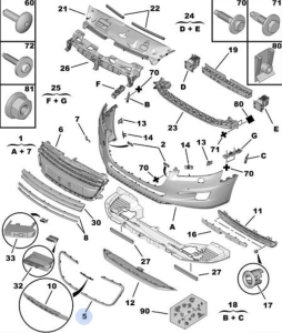 listwa chromowa kraty powietrza do 508 (2011-2017) 