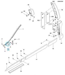 Spinki wykończenia przedniego słupka Vivaro B