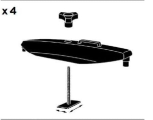 zestaw mocujący do bagażnika dachowego