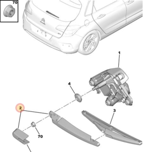 ramię wycieraczki tył citroen c4 (2010-2017)
