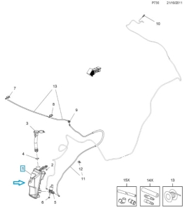 Zbiornik płynu spryskiwacza Meriva B
