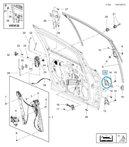 Zawias drzwi przednich Astra J