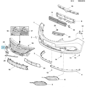 Emblemat grilla Zafira C polift