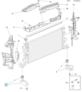 Wspornik dolny chłodnicy wody Astra K