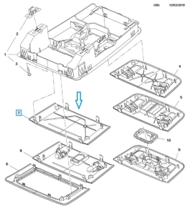 Pokrycie środkowej konsoli dachu