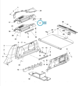 Ustalacz przedziału ładunkowego Astra K kombi
