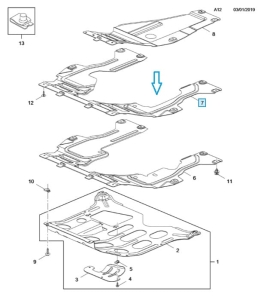 osłona przedziału silnika Mokka X