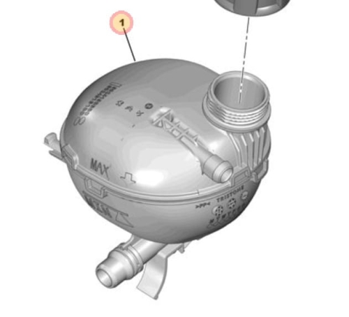 Korek zbiornik płynu chłodzącego Peugeot 208