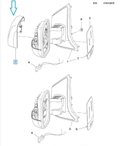 Obudowa lusterka Vivaro B Lewa